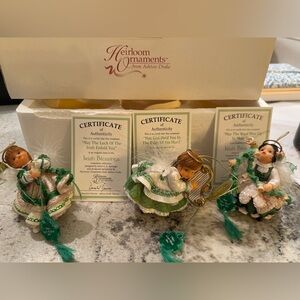 Ashton Drake "Irish Blessings" Christmas Heirloom Ornaments G.G. Santiago.